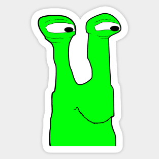 Funny Alien with Tall Eyes Sticker